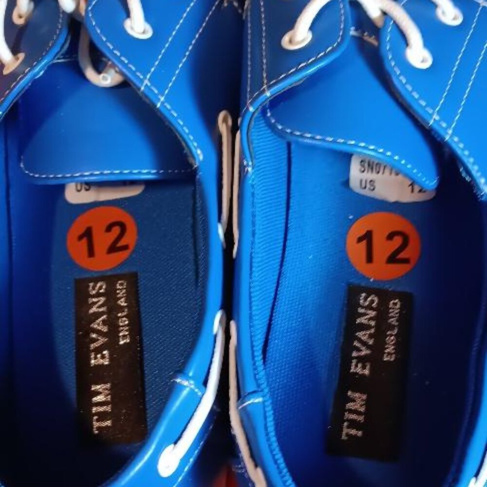 NWT Tim Evans Men Shoes Size 12 Blue  Vinyl